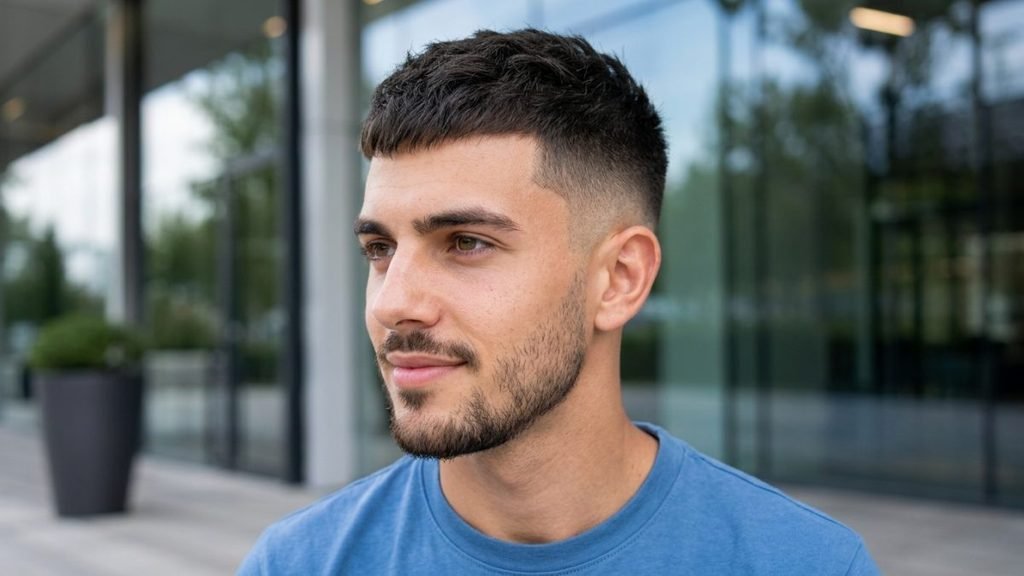 Thin Hair Burst Fade Textured Crop